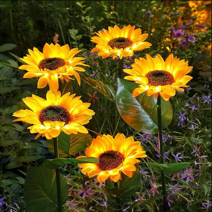 lampe-solaire-jardinage-original-tournesol