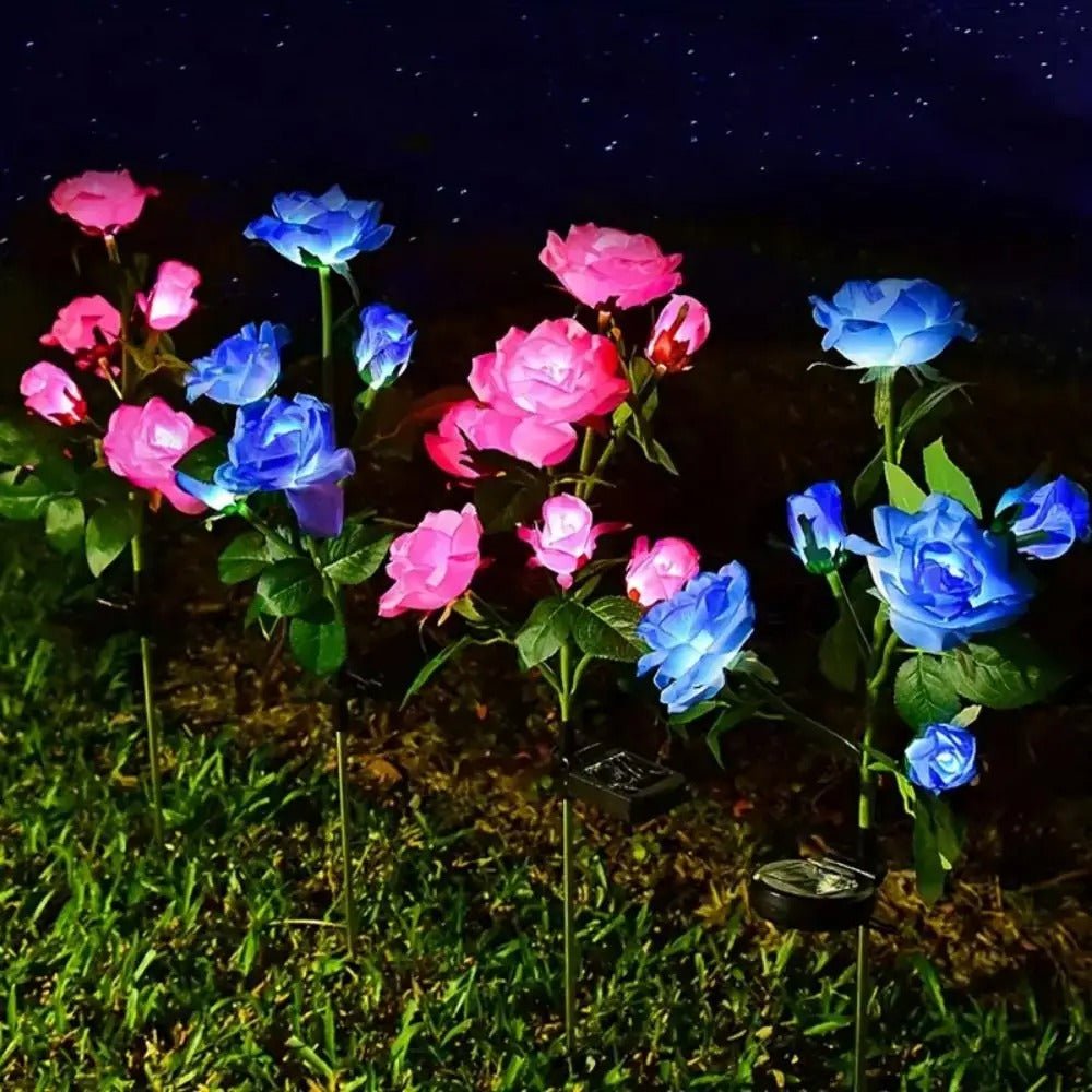Lampes jardins solaires - Rose eternelle - Pur Jardin