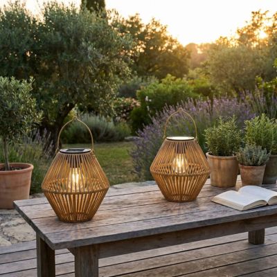 Lanterne solaire - Bambou - Pur Jardin