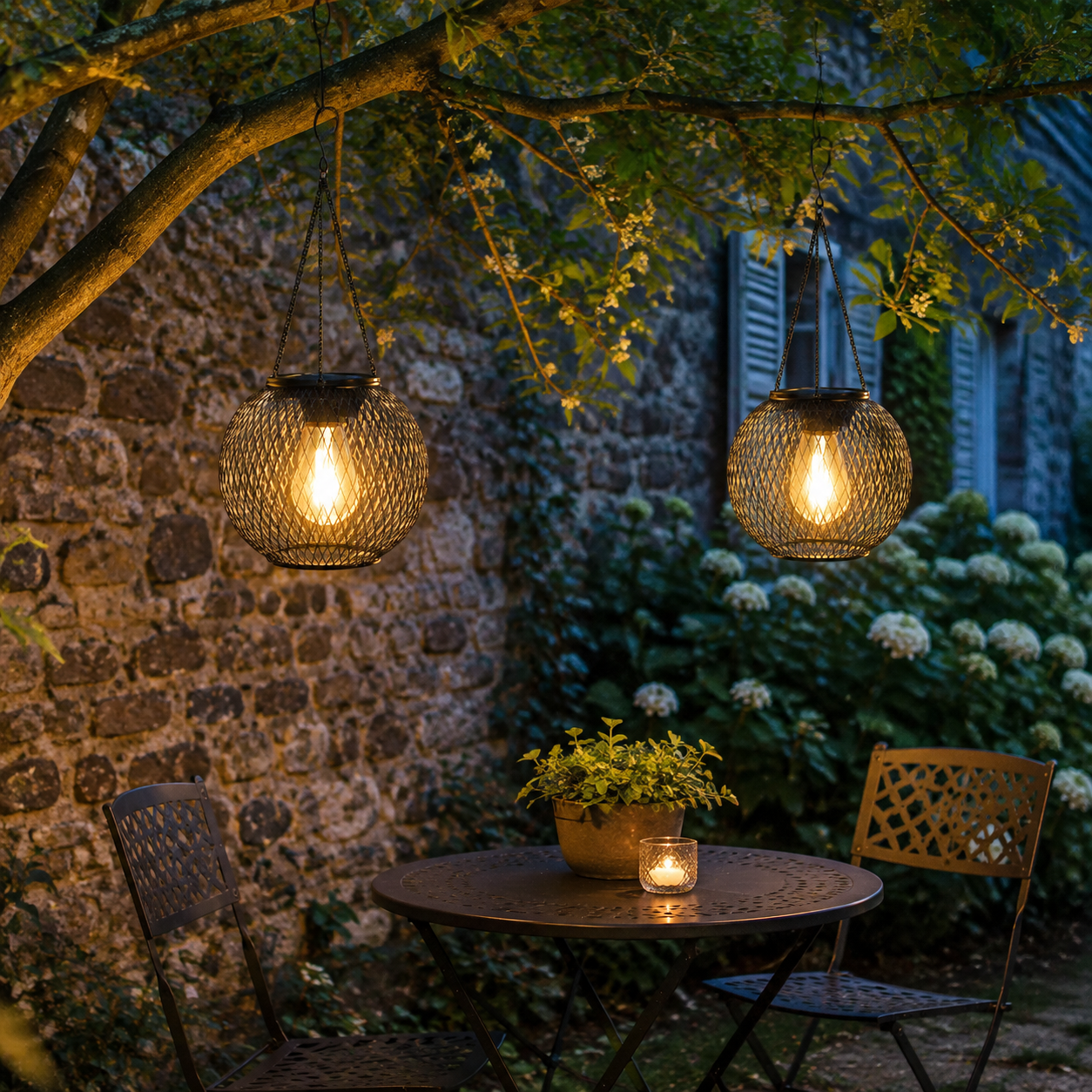 lanterrne solaire extérieur PurSphère pour terrasse