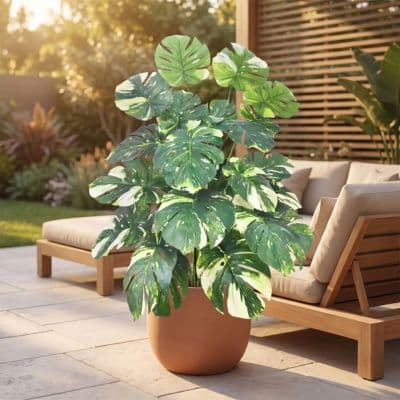 plantes-exterieur-artificielles-Monstera-vert-et-blanc