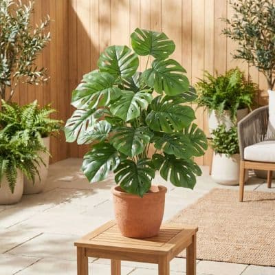 plantes-exterieur-artificielles-Monstera-vert-foncé
