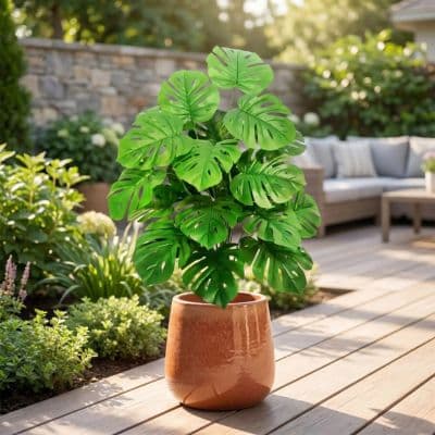 plantes-exterieur-artificielles-Monstera-verte-pale