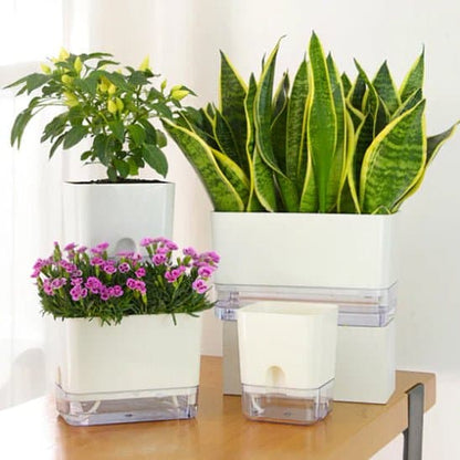 Pot en plastique - Blanc - Pur Jardin