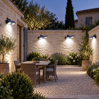 projecteur led solaire PurClarté pour terrasse