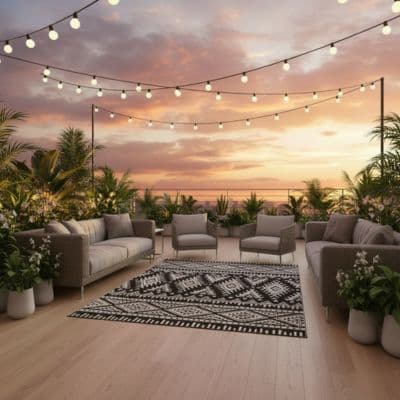Tapis exterieur terrasse - Losange - Pur Jardin