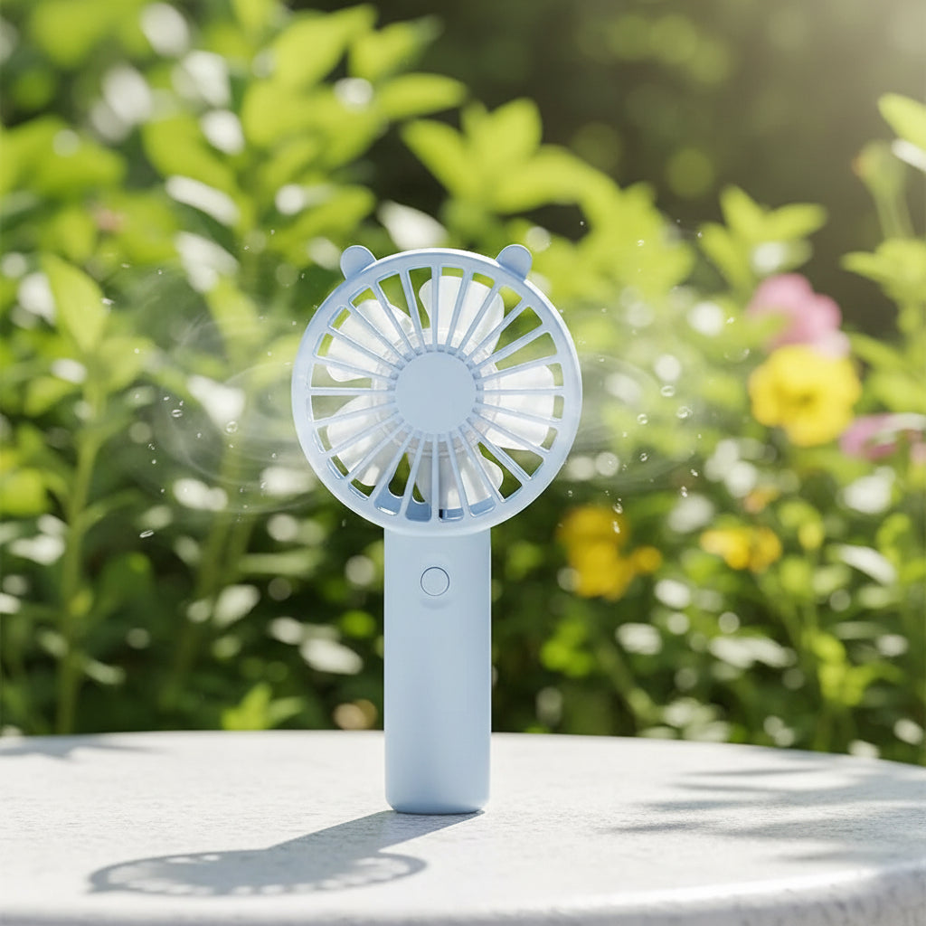 ventilateur-à-main-fleur-bleu