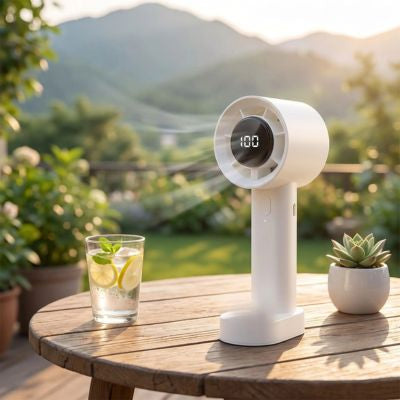 ventilateur-à-main-sans-pales-beige